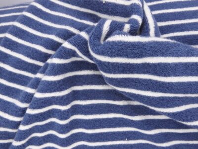 TOWELING YARN DYED STRIPES - NAVY / OFF WHITE