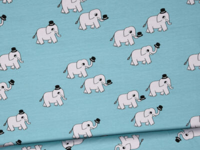 Elephants Cotton Jersey