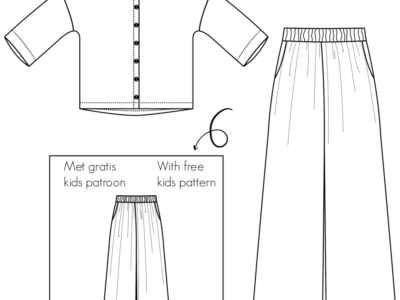 Kiki broek en blouse voor dames & tieners – papieren naaipatroon
